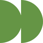 Two green half circles next to each other